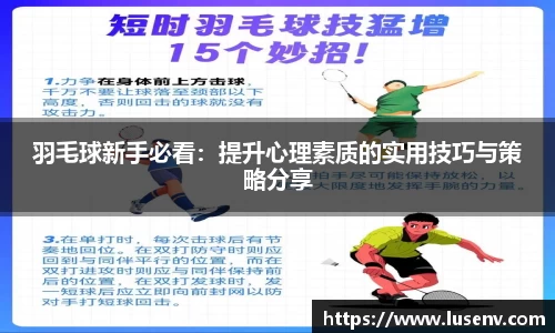 羽毛球新手必看：提升心理素质的实用技巧与策略分享