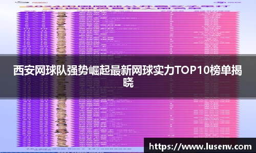 西安网球队强势崛起最新网球实力TOP10榜单揭晓