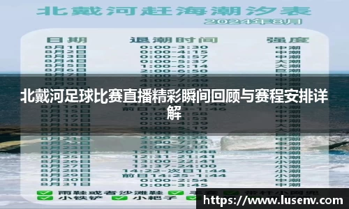 北戴河足球比赛直播精彩瞬间回顾与赛程安排详解