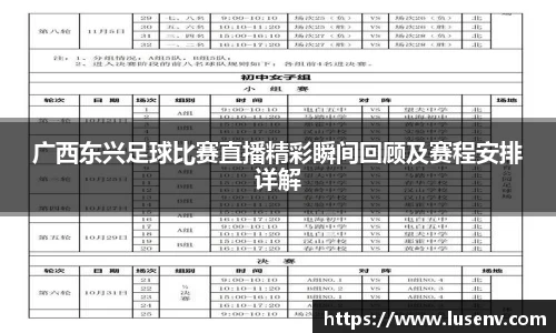 广西东兴足球比赛直播精彩瞬间回顾及赛程安排详解