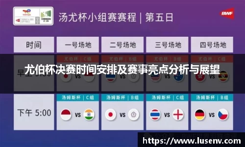 尤伯杯决赛时间安排及赛事亮点分析与展望