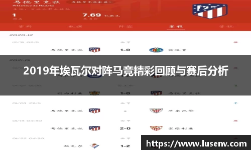 2019年埃瓦尔对阵马竞精彩回顾与赛后分析